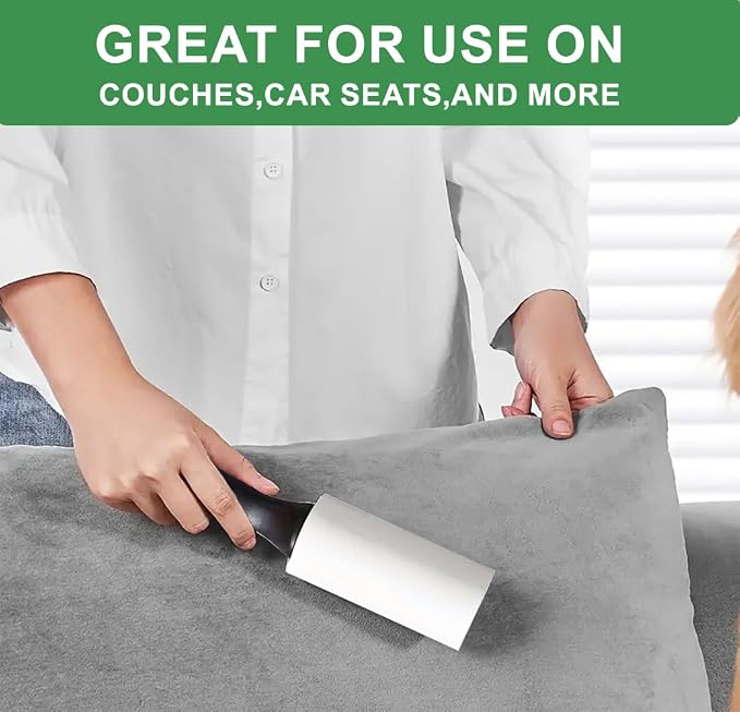 Lint Rollers for Pet Hair Extra Sticky | Large quantity and durable,deep cleaning,Reusable,600 Sheets Value Set,Daily cleaning tools,2 Upgraded Handles