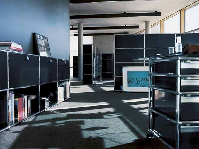 Modern Storage Cabinet Black F Versatile Free-Standing Organizer for Living Room, Garage, Kitchen, Home Office Décor