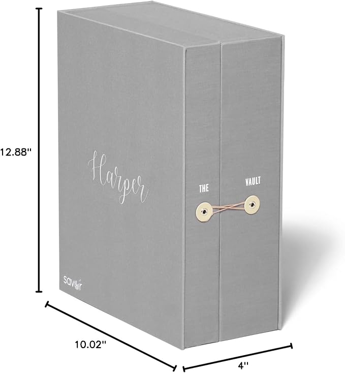 Savor | Personalized Family Archives Keepsake Organizer | Keep Treasured Family Heirlooms and Genealogy, Ancestry, Birthplace and Family Tree Documents Organized and Safe in One Convenient Home