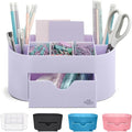 My Space Organizers Lavender Desk Organizer for Office Supplies and Desk Accessories - Pen Holder Desktop Organization for Room College Dorm Home School (White Lavender)