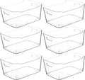 Clear Extra Large Plastic Storage Bins, Pantry Organizers and Storage Containers Fridge Organizer Bins for Organizing Home, Kitchen Organization. Bathroom, Refrigerator, Freezer, Laundry Room