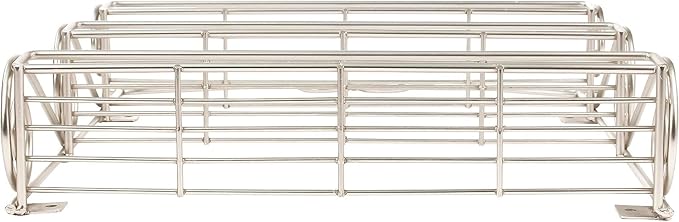 FitWell Scroll Wall Mount Spice Rack, 3-Tier, Traditional Spice Rack Cabinet & Kitchen, Beauty & Nail Polish Organizer for Bathroom, Scroll Wall-Mounted (Satin Nickel)
