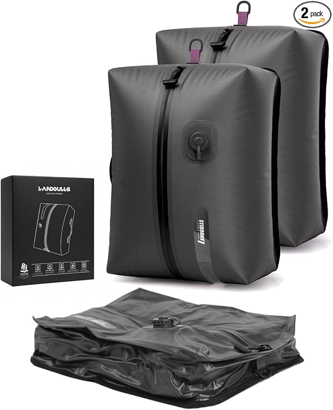 25L Travel Vacuum Bag with Built-in Pump,for Carry-On Suitcase and Backpack