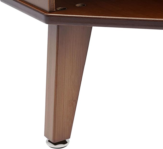 3-Tier Corner Storage Cabinet, 45.3 inch Modern Triangle Storage Shelf with Baffles for Office, Study, Library, Bedroom