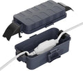 Flemoon IP55 Small Outdoor Electrical Box Waterproof (Inner 5.9 x 3.2 x 1.8inch), Extension Cord Cover with Detachable Awning Covers for Plug, Outlet, Holiday Lights, Gray