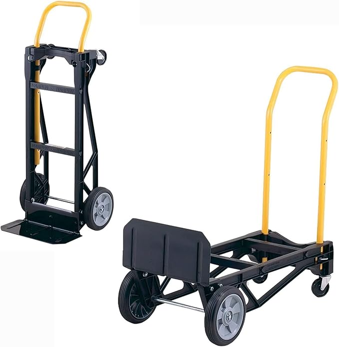 Harper Trucks Convertible Nylon Hand Truck w/ Stair Glides, 300lb Dolly & 400lb Cart Limit