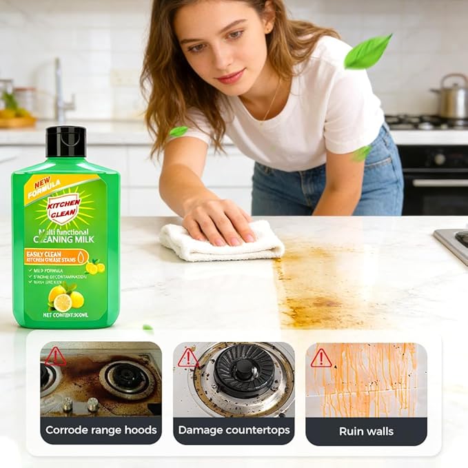 Auiepet 2026 New Cleaning Milk House Cleaner, Powerful Multifunctional Concentrated Cleansing Lotion, Multi-Purpose Effective Cleaning Milk for Household Kitchen and Bathroom (2, One Size)
