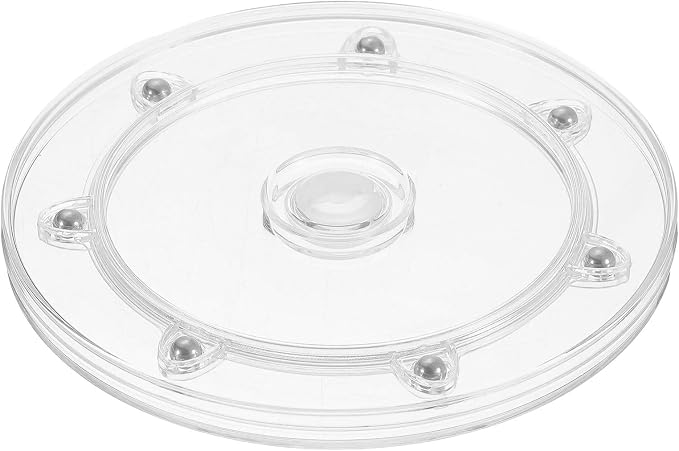uxcell Acrylic Lazy Susan Turntable, 6 Inch Clear Turntable Organizer Ball Bearing 360 Degree Rotating Tray for Spice Rack Table Cake Kitchen Pantry Decorating Bathrooms