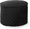 Covermates Keepsakes Round Appliance Cover – Quilted Kitchen Appliance Cover for Countertop Storage – Dust Protection – Stain Resistant – Washable – Slip-On Appliance Design, Black