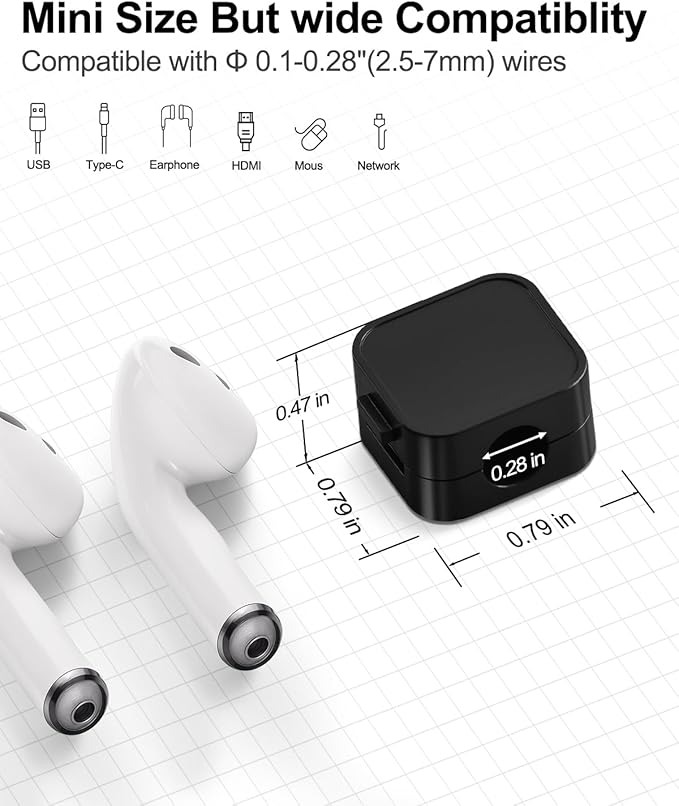 10 Pack Cord Organizer Magnetic Clips for Nightstand Under Desk Strong Adhesive Cable Management Wire Office Supplies Workspace Accessories Phone -Black