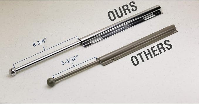 12" Valet Rod Standard for Closet Satin Brass SB Metal