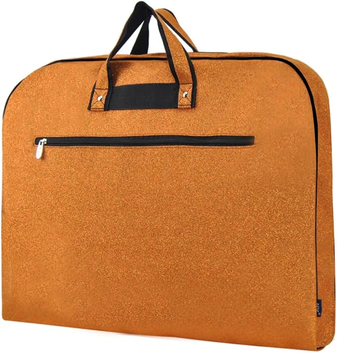NGIL Glitter Travel Hanging Garment Bag (Glitter-Orange) | Garment Bag for Girls, Cheer Travel Bag, Dance Competition Bag, Cheer Dance Competition, Beauty Pageant