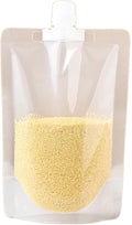 【15 Pack】Food Storage Bags Grain Moisture-proof Sealed Bags Stand Up Packaging Pouches Large Reusable Sealed Bag with Handle and Cap BPA Free,5.5"x8.8"
