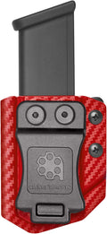 Amberide Universal IWB/OWB Kydex Mag Carrier for 9mm / .40 & .45 ACP Magazines, Single and Double Stack, Adjustable Retention, Ambidextrous, Fits 1.5" Belt, Made in USA