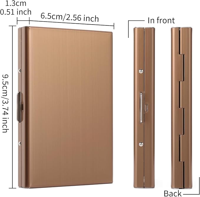 Stainless Steel Credit Card Wallet RFID Blocking Metal Case Pocket Business Card Holder for Women and Men