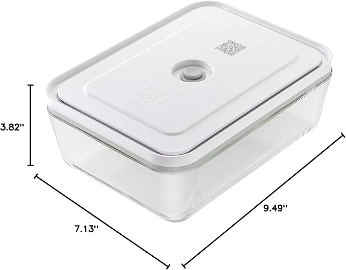 ZWILLING Fresh Save 36812-100 Fresh & Save Vacuum Glass Fridge Box, 0.6 gal (2 L) Sealed Storage Container