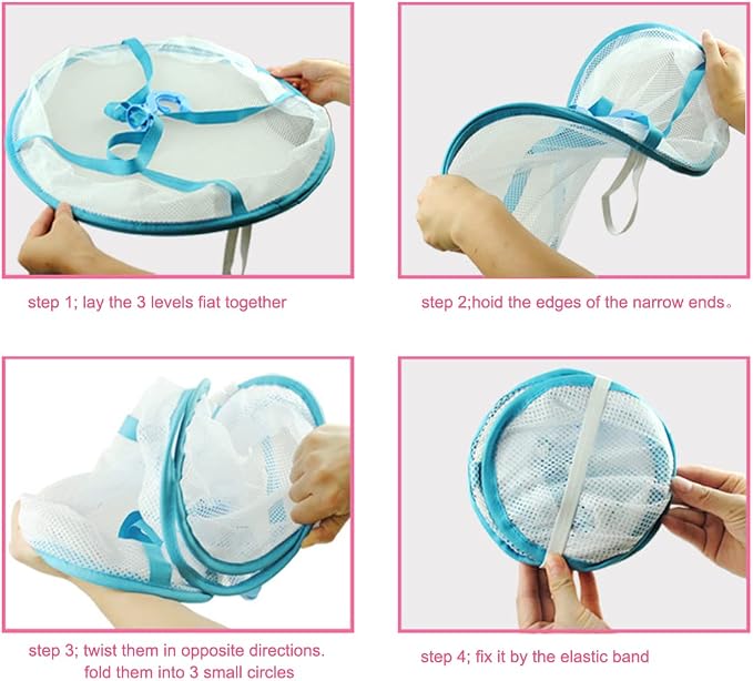 Fashion & Lifestyle Large Size Sweater Hanging Dryer, 3 Tier Folding Drying Rack, Lay Flat to Dry Mesh Clothes Hanger for Delicates and Swimsuit