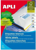 Apli 002671 - Box of 100 White Labels for Printer 210X148