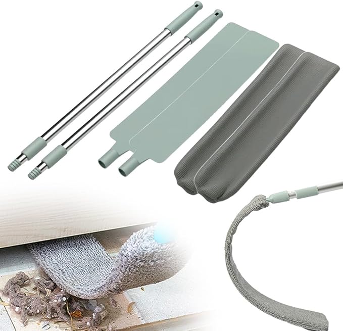 2026 New Retractable Gap Dust Cleaner, Upgraded Extendable Microfiber Duster with Bendable & Removable Head, Washable Dusting Brush for Home, Kitchen, Car & Hard-to-Reach Areas (2)