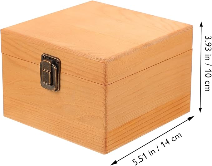 Unomor 1pc Vintage Wooden Storage Box Chic Retro Container for Stylish Organizer for Sundries Material for Home Decor and Special Occasions