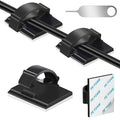Adhesive Cable Holder Management Wire Clips 50 Pcs Black，Suitable for Cables with a Diameter of ≤ 6mm in Cars, Houses, and Offices