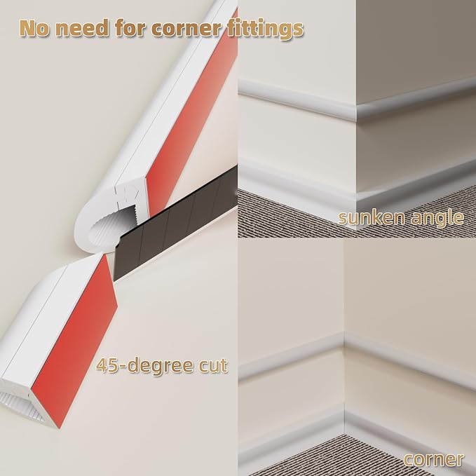118" Side Open One Cord Hider (<1/4") for Wall Mounted Tv,Silicone Flexible Cable Cover to Hide Conceal Cords Along Wall,Wire Raceway Management Cable Concealer Channel,Electric Cord Organizer,White