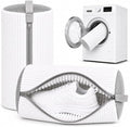 2 Pack Shoe Washing Machine Bag, Laundry Shoe Bag for Washer and Dryer, Reusable Shoe Cleaning Bag for Sneakers and All Shoes Types with Self-Locking Zipper(Pure White)