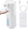 Automatic Soap Dispenser, Foaming Soap Dispenser Touchless with Continuous Dispensing, 4-Level Adjustable, Rechargeable Hand Soap Dispensers, Wall Mounted or Countertop for Bathroom & Kitchen