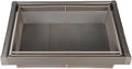 Pull Out Drawer Organizer Containers,Stackable Shelf Baskets Organizer,Aluminum Alloy Stackable Storage Bins,for Office Bathroom Bedroom(Brown,Gray)(Gray,33.85-37.79in)
