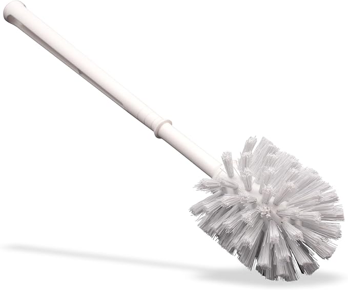 Sparta Flo-Pac Toilet Bowl Brush, 48 Pack for Commercial Restrooms, Heavy Duty Toilet Brush with Plastic Handle for Bathrooms, 11 Inches, White (Pack of 24)