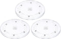 uxcell 3Pack Acrylic Lazy Susan Turntable, 7" Spinner Lazy Susan Turntable Organizer, Acrylic Ball Bearing Rotating Tray for Pantry Spice Rack Decorating, Clear