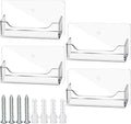 Wesiti 1 Pcs Wall Mount Business Card Holder Clear Acrylic Fit 40-50