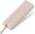 PU Pencil Pen Case Portable Stationery Bag Big Capacity Pencil Pouch Cosmetic Organizer Bag for School Office Woman Man (Gray)
