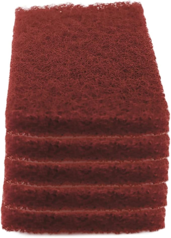 Heavy Duty Scour Pads, Non-Scratch Scrub Sponges, ULIFESTAR 5PCS Dish Scrubber Scouring Pads, Dual-Sided Reusable Household Scrub Pads for Dishes,Dish Cleaning Tool,Kitchen Scrubbers & Metal Grills