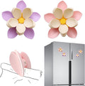 Magnetic Bag Clips Cute 3D Sakura - 20 Pack Food Closing Clips for Snack, Cereal & Pet Food Bags, Kitchen Organizer with Magnetic Base for Fridge Storage（Double Layer）