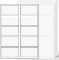 2"x4" Shipping Address Labels, 10-UP Blank Mailing Labels, White Self-Adhesive Customized Stickers for Inkjet and Laser Printer [500 Sheet, 5000 Labels]