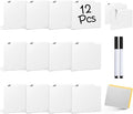 12 Pcs Basket Labels Clip on for Pantry Organization and Storage bin Labels with 2 Markers and 2 Wipe Cloths Reusable Chalk Basket Labels -White Bin Labels Clip on Chalkboard Basket Tags