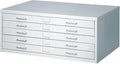Safco Products 4969LG Facil Steel Flat File, 5 Drawer Metal Cabinet, Small (Optional Base Sold Separately), Light Gray