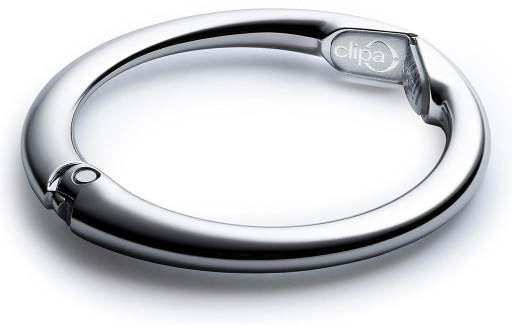 Clipa Bag Hanger Collection, The Ring that Opens into a Hook, Auto Closes | Holds 15 kg, Needs only 10mm to Hang a Hand Bag, Easy to Use with One Hand, The Instant Bag Hanger, 3 yr Warranty