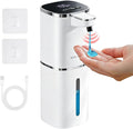 Automatic Soap Dispenser Touchless,USB Rechargeable, 9-Level Adjustable | 13.5oz/400mL, IPX5 Waterproof, Wall/Tabletop, Compatible with Thick Thin Dish Soap for Kitchen Bathroom, White