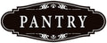 Pantry Door Sign Sticker for Kitchen, 9x3.5IN Self-adhesive Farmhouse Pantry Decor for Home，Waterproof Vinyl Food Storage Decals for House Area, Glass/Wooden Door, Restaurant （Black）