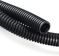 ZhiYo 20FT 1/4” Wire Loom Split Tubing Auto Wire Conduit Flexible Cover | High Temperature Heat Resistant -40F to 257F | Plastic Cover for Electrical Wires & Cables, Black