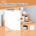 Full Sheet Labels 8.5 X 11, White Matte Sticker Paper, Laser/Inkjet Printing, 2000 Sheets, 2000 Labels, 1 Up Shipping Mailing Address Storage Bin Labels Stickers 8-1/2" x 11"