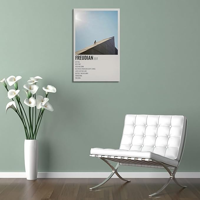 Daniel Caesar Poster Freud Canvas Poster Bedroom Modern Home Aesthetic Canvas Decoration Landscape Office Valentine's Day Birthday Gift 20x30inch(50x75cm) Frame-style