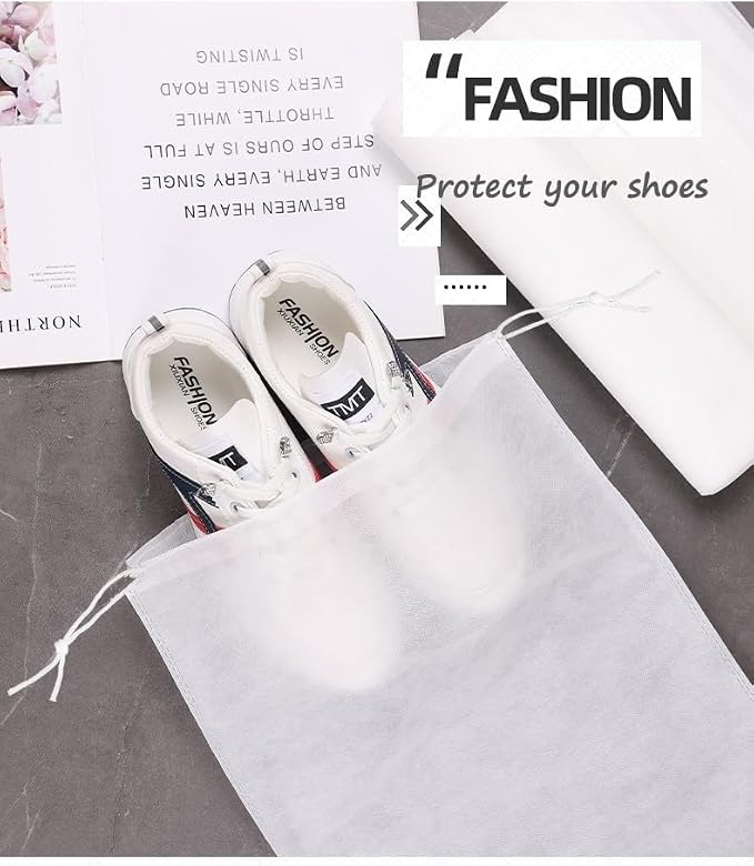Gladiolus hybridus 30 eco-friendly travel shoe bag storage bags, non-woven breathable dust-proof with rope, suitable for storing shoes and isolate dust keep bags clean tidy (11.8in X 15.74in)