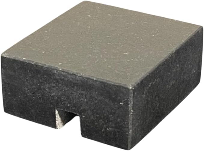 Cord Holder – Black Granite Cable Tidy, Single | Handmade honed black granite cord holder keeps a charging cable tidy on your desk. Weighted, non-slip. Single slot.