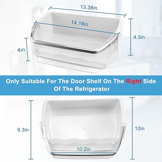 AMI PARTS AAP73252202 AAP73252209 Refrigerator Door Bin Right | Replacement Door Shelf Bin, Fits L.G Refrigerators, Fits Ken-more Elite Refrigerators