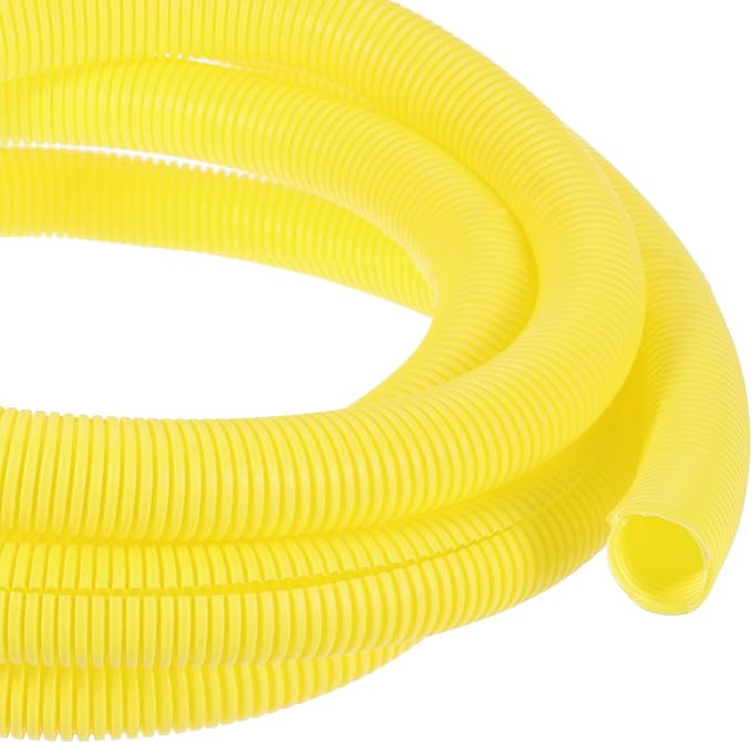DMiotech 10ft Wire Loom Split Tubing 1 1/2 Inch(38 Mm) ID, Cord Protectors from Pet Flexible Conduit Cable Management for Office, Home, Garden, Yellow