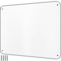 9 inches x 6.5 inches Stainless Steel Plate for Magnets, 3M Adhesive Back, Mounting Screws, Ideal for Magnetic Shelf, Spice Holders, Fridge Magnets. Mount Anywhere! (White, 1 Pack)