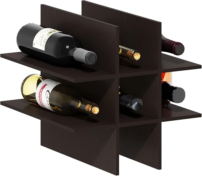 Furinno Cubicle 9-Compartment Cube Insert, Cube Organizer, Dark Oak | 13.3W x 13.4H, Fits into Furinno Extra Thick Cubes, for Organizers and Storage (Does not fit IKEA Kallax Shelving)